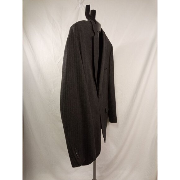 Jos. A. Bank Grey Pinstriped Tailored Fit Suit Set 42R/36 Waist - Picture 5 of 12